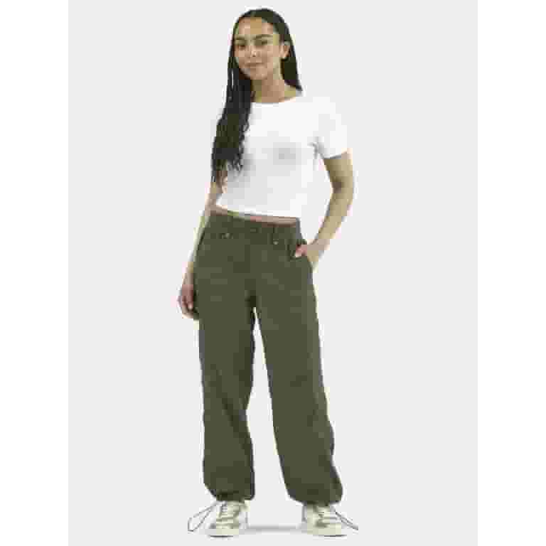 【BAON】Didib Nylon Banded String Parachute Cargo Pants No Boundaries Women's Rib-Waist Parachute Cargo Pants, High