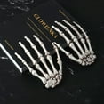 thumbnail image 3 of Spencer 2Pcs Halloween Skeleton Hands Decoration Realistic Life Size Plastic Hand Skeleton Haunted House Scary Props Decor, 3 of 9