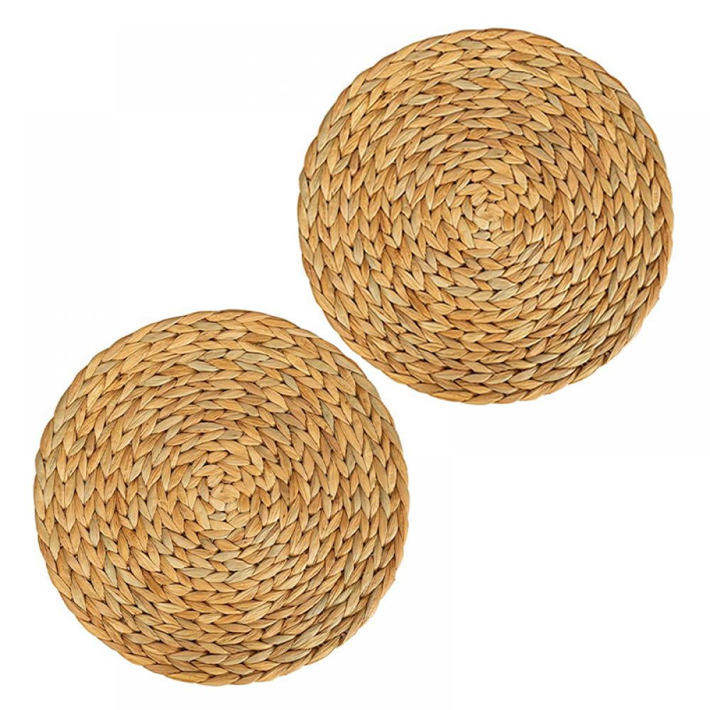 Pack of 2 Round Placemats Woven Table Mats For Dining Table,Water