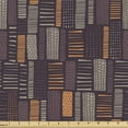 thumbnail image 1 of Abstract Upholstery Fabric by the Yard, Geometrical Stripes Motifs Hand Drawn Simplistic Modern Design Print, Decorative Fabric for DIY and Home Accents, Dark Peach and Dark Tan by Ambesonne, 1 of 5