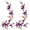 Purple, variant on Cherry Blossom Patches, Cherry Blossom Iron on Patch, 2 PCS Embroidered Flower Appliques