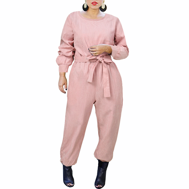 pink long sleeve jumpsuit