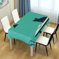thumbnail image 4 of Yayeee Tablecloths 60" x 108" Rectangle Wrinkle Resistant Party Table Cover, Green Cat, 4 of 8