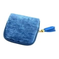 thumbnail image 4 of Estuche organizador de joyas de viaje pequeño, bolsa para guardar joyas, tobilleras Azul hielo claro, 4 of 8