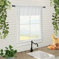 thumbnail image 2 of Linen Textured Short Curtain Valance, Rustic Rod Pocket Valance, 2 of 9