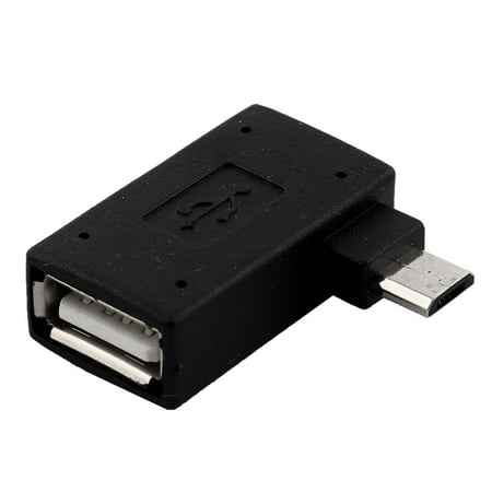 - Micro USB Male to USB Female 90 Degree Right Angle Adapter Connector