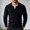 Black, variant on Mens Pullover Sweater Mock Layer Collar Heavyweight Knit Casual Winter Top