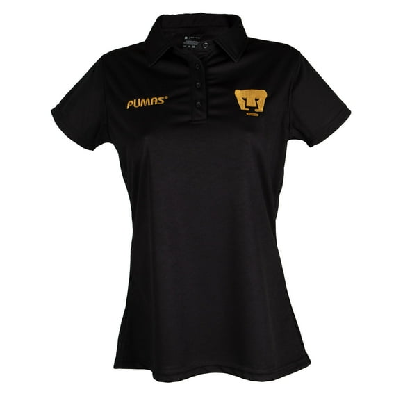 Playera Polo Silueta Sport OLD SCHOOL SPORTS Pumas UNAM Negro Mujer