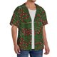 thumbnail image 2 of Balery Red Snake Camisa Casual de Manga Corta con Botones para Hombre, Texturizada, Estilo Cubano, para Playa, Verano-Large, 2 of 5