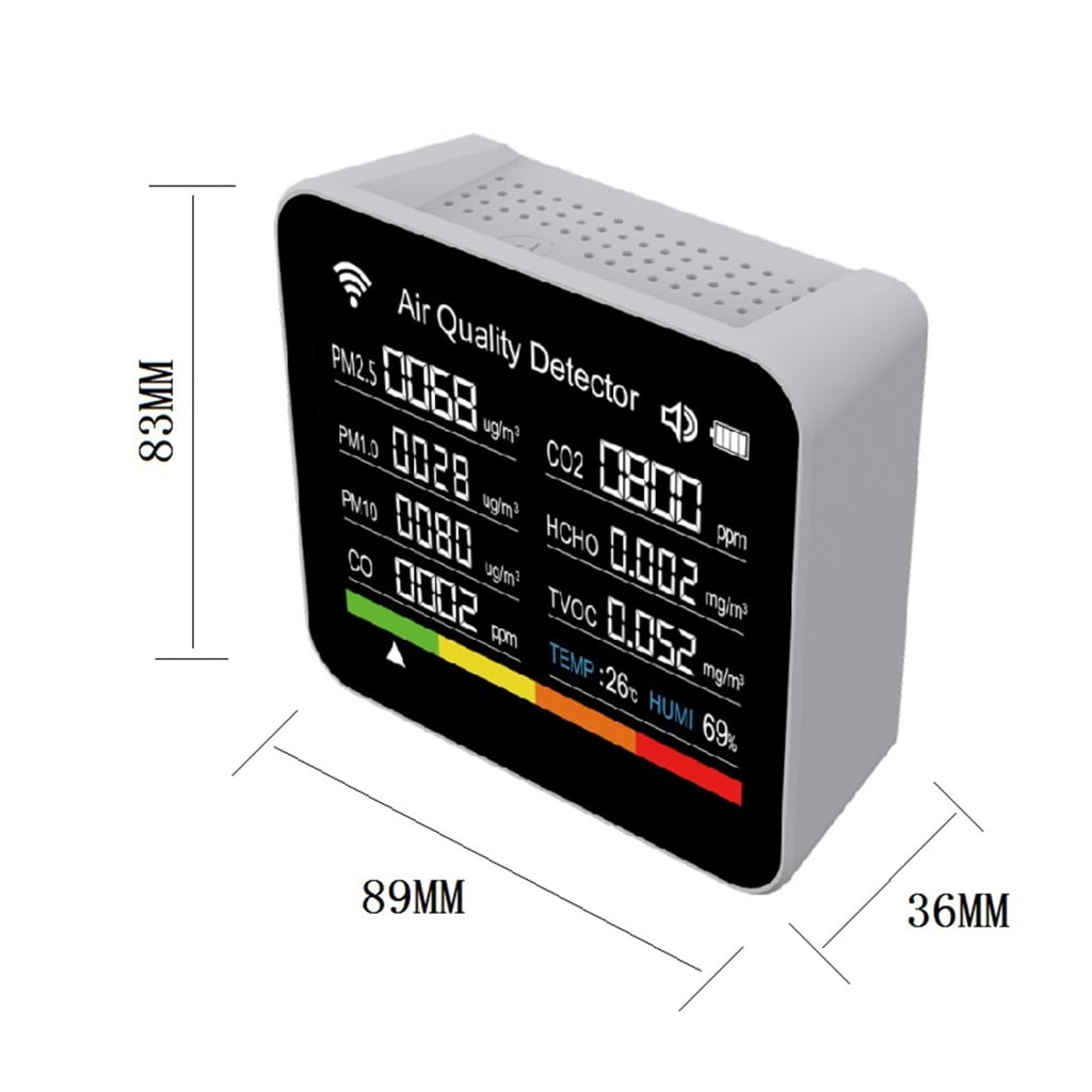 Tizuqe Air Quality Monitors, Formaldehyde Detectors, Pollution Monitors, Temperature Humidity Meter, Dust Tester