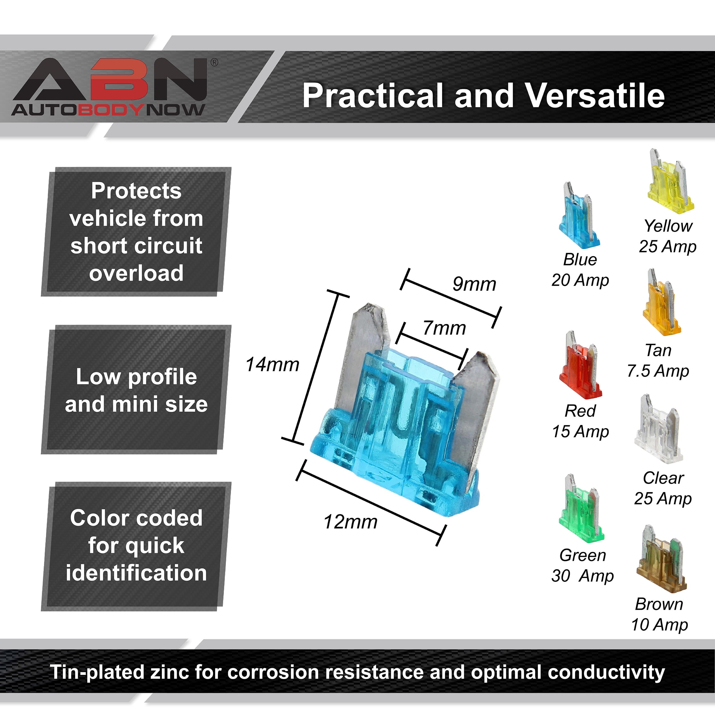 Set 60 Fusibili Mini Lamellari Misti 5A-30A Per Auto, Camion E Moto - Ricambi Per Impianto Elettrico - Foto 10