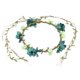 thumbnail image 5 of Elegante diadema elástica de rosas con múltiples flores para mujer Azul, 5 of 7