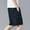 002Black, variant on Men's Solid Color Casual Shorts Fashion Vintage Shorts Male Summer Casual Knee Length Shorts with Zipper Pockets