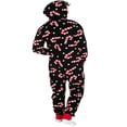 thumbnail image 3 of FNNMNNR Couples Matching Christmas Pajamas Jumpsuit Hoodie Onesie Cute Union Suit Full Zipper Romper Sleepwear, 3 of 3