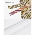 thumbnail image 6 of Ethnic Style Stripes Abstract Design Window Curtain Kitchen Cabinet Coffee Tie-Up Valance Curtain Rod Pocket Short Curtain, 6 of 6