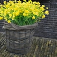 thumbnail image 4 of 20 Bundles Artificial Flowers for Outdoor Summer Decoration, UV Resistant Faux Outsides Plastic Greenery Shrubs Artificial Plants Fake Flowers Planter Home Cemetery Decor(White), 4 of 5