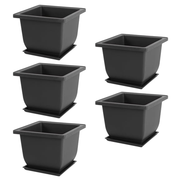 WHAMVOX 5Sets Plastic Antique Flowerpots for Bedroom and Living Room Big Plant Pot 13.1x13.1in