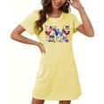 thumbnail image 5 of Jamicy Petite Summer Dresses for Women Loose Short Nightdress Independence Day Printed Round Neck Short Sleeve Women's Nightdress Home Clothes, 5 of 5