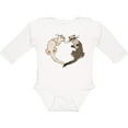 thumbnail image 3 of Inktastic Cute Ferret Heart Boys or Girls Long Sleeve Baby Bodysuit, 3 of 5