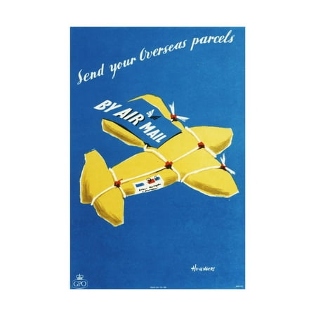 Send Your Overseas Parcels by Air Mail Print Wall Art By Peter