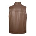 thumbnail image 6 of Mens Sleeveless Jackets Stand Up Collar Zip Up Fleece Lined Motorcycle Thicken Warm Winter Jacket Coffee XL, 6 of 7