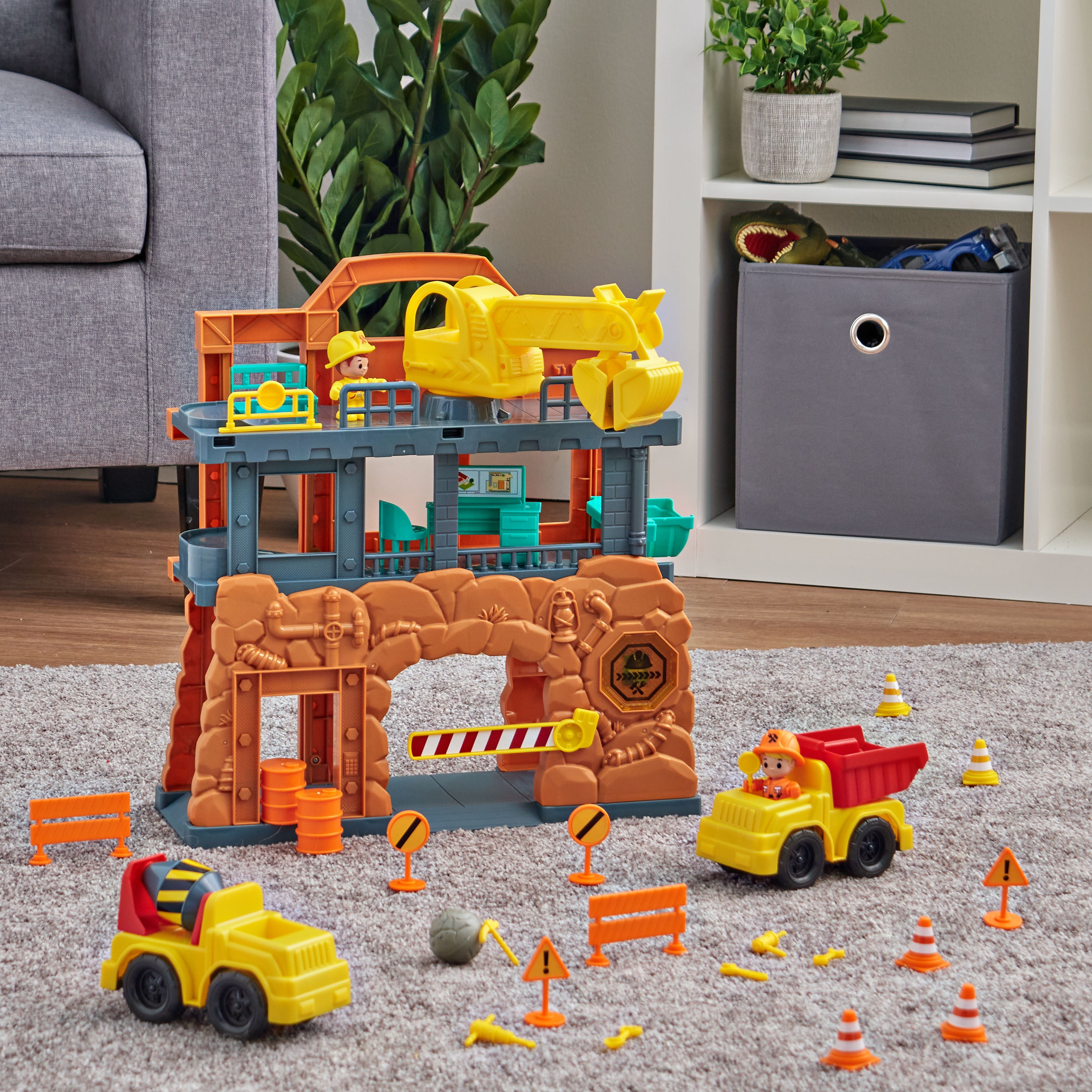 Kid connection construction sale truck with blocks