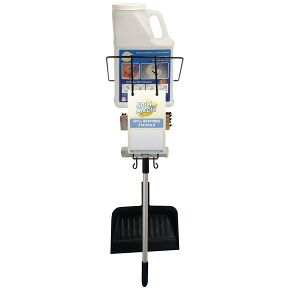 Spill Magic SM1SRSKIT Spill Response Station Kit with Filled Absorbent Powder Bottle