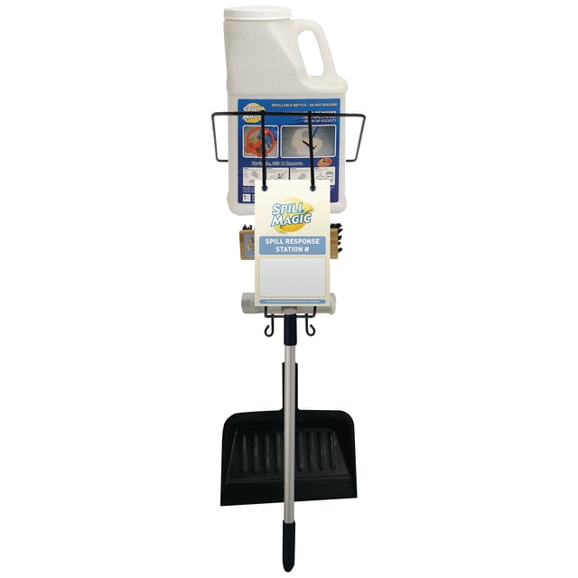 Spill Magic SM1SRSKIT Spill Response Station Kit with Filled Absorbent Powder Bottle