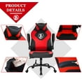 thumbnail image 4 of PC Gaming Chair Racing Office Chair Ergonomic Desk Chair Massage Executive PU Leather Computer Chair with Lumbar Support Armrest Headrest Task Rolling Swivel Chair for Women Adults(Red), 4 of 7