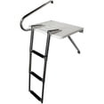 thumbnail image 1 of Pactrade Marine Boat Universal Swim Over Platform Mount Telescopic Ladder, 3 Step in/Outboard One Rail, 1 of 2