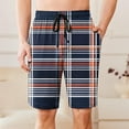 thumbnail image 2 of USNSM Men's Pajama Shorts Plaid Sleep Short Pants with Pockets Drawstring Soft Comfort Breathable Lounge Pajamas Bottoms for Men Purple L, 2 of 6