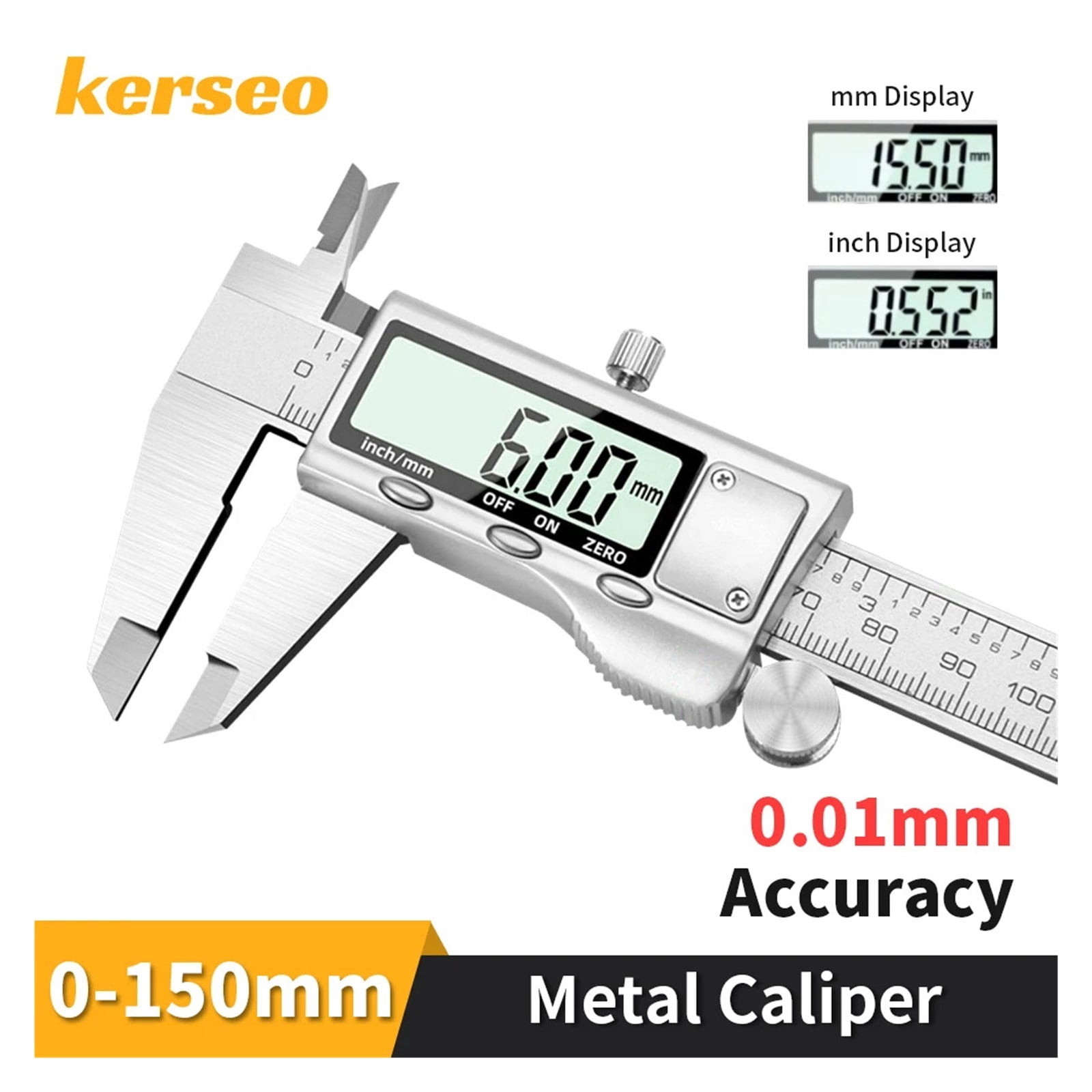 Digital Caliper Stainless Steel Metal Vernier Caliber Measuring Tools Woodworking Thickness Gauge Depth Electronic Ruler ,Precision Measuring