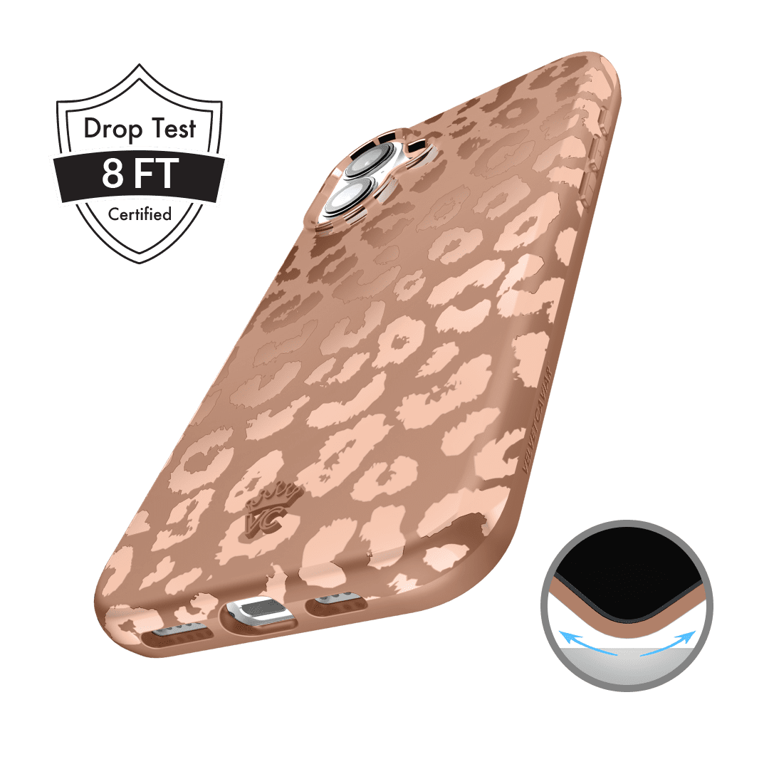 VELVET CAVIAR for iPhone 16 Case - Compatible with MagSafe - Cute Protective Phone Cases for Women - Bronze Chrome Leopard