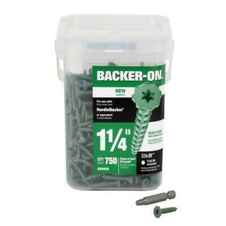 

Backer-On No. 9 X 1-1/4 in. L Star Flat Head Cement Board Screws 750 pk
