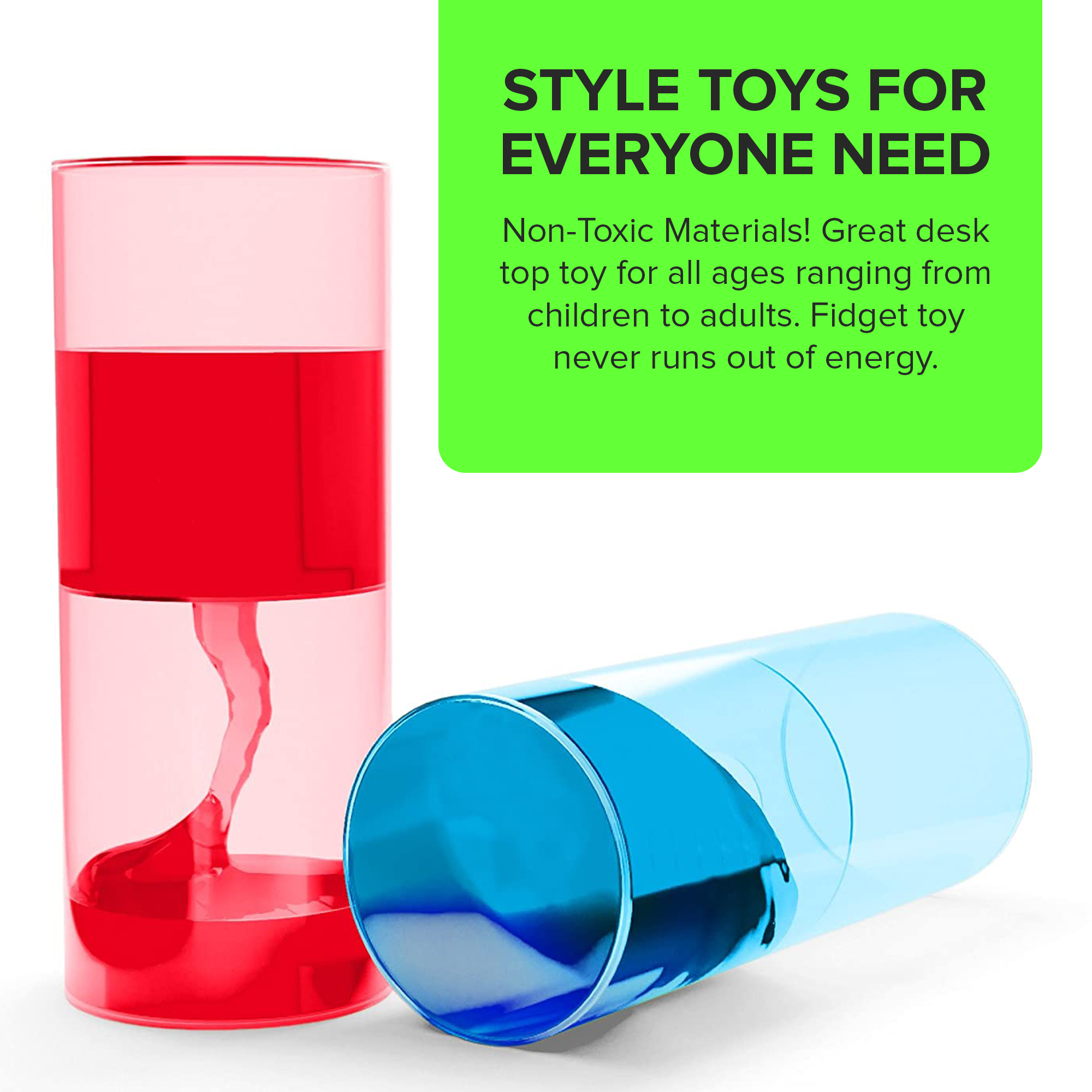 Playlearn Ooze Tube for Kids Sensory Toy Stress Relief Children Fidget Toys Slow Green - image 2 of 8