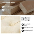 thumbnail image 4 of LEHZROAJ Button Tufted Velvet Vanity Stool with Metal Legs, Modern Makeup Ottoman, Upholstered Foot Rest Footstool for Living Room Bedroom （Beige）, 4 of 9