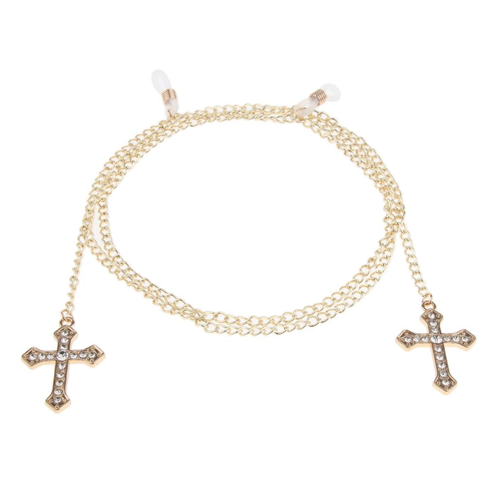 Fashion Eyewear Retainer Strap Gold Metal Eyeglasses Chain Necklace