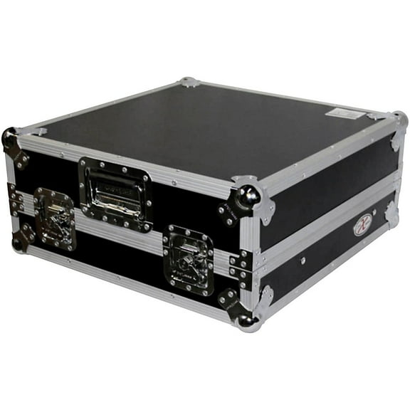 ProX XS-19MIXLT ATA-300 Style 10U Top Mount 19" Slanted Rackmount Mixer Case, Black on Black