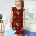thumbnail image 4 of Fotbe Hot Chili Vestido de Dormir para Niñas de 3 a 10 Años, Mangas Cortas, Estilo Princesa, Pijama Camisón con Mangas Voladas-XX-Large, 4 of 6