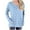 Light Blue (New Upgrade), variant on Htigea V-Neck Long Sleeve Tops for Women Cute Print Tunic Shirts Casual Loose Fit Pullover Side Pockets Tshirt Black S