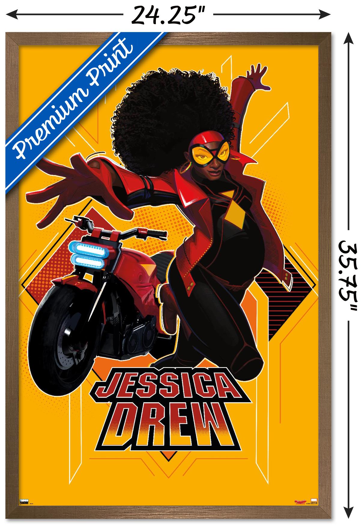 Marvel Spider-Man: Across the Spider-Verse - Jessica Drew Wall Poster, 22.375" x 34" Framed