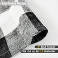 thumbnail image 4 of DriftAway  Buffalo Check Woven Plaid Pattern Lined Blackout Rod Pocket Window Curtain Valance Black 52" width x 14 " length, 4 of 7