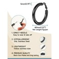 thumbnail image 6 of PROSTEEL Small Earrings for Women Black Hoop Earrings 40mm Stainless Steel Christmas Birthday Valentine Day Jewelry Gifts for Mom daughter Adults Age, 6 of 8