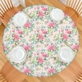 thumbnail image 2 of Round Fitted Tablecloth with Elastic Edges Fits 36"-44" Round Tables Pioneer Colorful Floral Waterproof Table Cover Washable Indoor and Outdoor for Party Kitchen Dinner Banquet Patio Picnic, 2 of 7