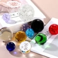 thumbnail image 3 of Uxcell 30mm/1.2" Crystal Sphere Ball Ice Cracked Glass Solid Decorative Sphere Crystal Ball Prop Ornament for Feng Shui Divination Tabletop Fountain Decoration, Red, 3 of 7