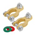 thumbnail image 1 of Battery Terminal Connectors 1 Pair, Battery Terminals M8 x 21mm Bolt, Battery Cable Ends Pure Copper with Anti-Corrosion Pad for Car RV Accessories Automotive Car Marine Battery, 1 of 9
