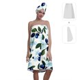thumbnail image 2 of Colevkie Women 2 Pieces Bath Wrap Set Bath Towel & Hair Drying Cap for Bathroom Home Use Travel Adjustable Portable Absorbent Quick Drying Beach Towel Shower Cap Printed Blueberries Pattern, 2 of 8