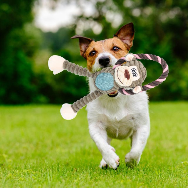 Juguete para masticar para perros, juguete para perros de peluche con sonido suave para mascotas, durabilidad mejorada