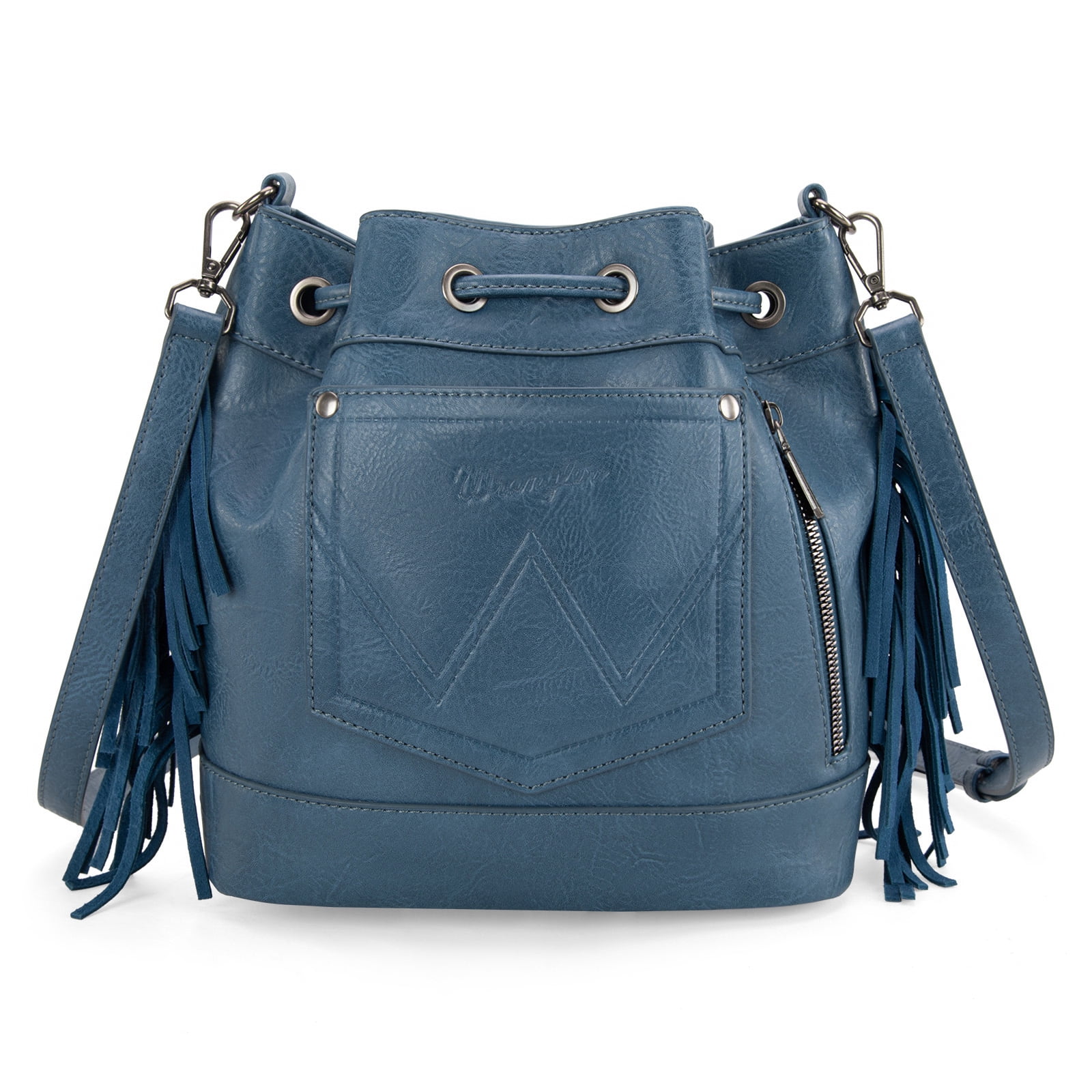 Wrangler Hobo Bags for Women Designer Bucket Purses Western Shoulder Handbags, Jean