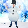 thumbnail image 2 of Adult Inflatable Snowman Costume Halloween Christmas Party Clothing Fancy Dress, 2 of 6